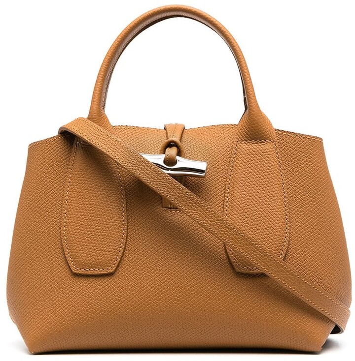 Longchamp extra small Le Pliage Cuir top handle bag - ShopStyle