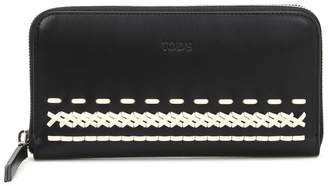 Tod's Braided Detailed Leather Wallet