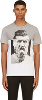 Thumbnail for your product : Neil Barrett White & Grey Mohawked Philosopher T-Shirt