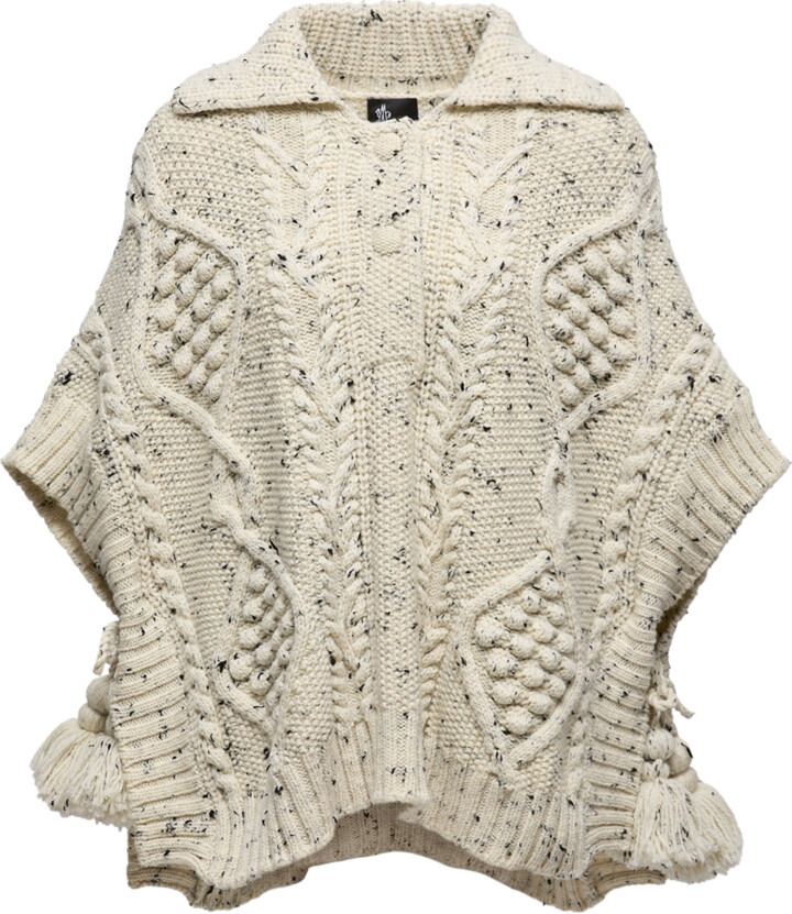 MONCLER GRENOBLE Moncler Wool Blend Tassel Cape, Women,