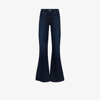 Paige Genevieve High Waist Flared Jeans - Women's - Cotton/Polyester/Spandex/Elastane