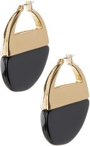 Thumbnail for your product : Kenneth Cole Black & Gold Gypsy Hoop Earring