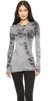 Thumbnail for your product : Enza Costa Cuffed Crew Top