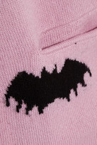 Thumbnail for your product : Zoe Karssen Bat-intarsia merino wool-blend cardigan