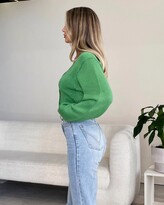 Thumbnail for your product : Dazie Women's Green Cardigans - Coffee Break Cropped Cardigan