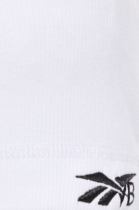 Reebok x Victoria Beckham Cropped Stretch-cotton Jersey Top