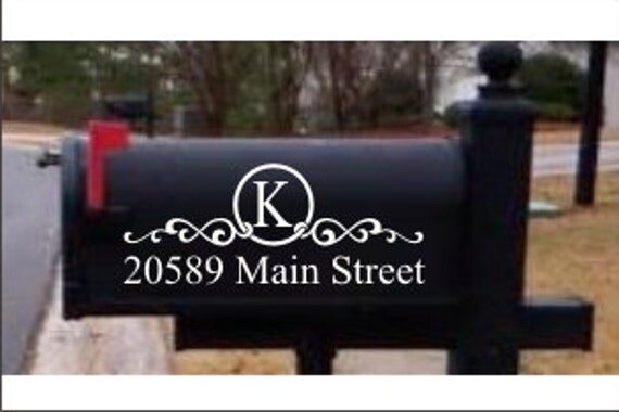 Reflective Circle Monogram House Numbers Mailbox Decals Address Sign Front Door Decor New Home Gift Mail Vinyl Decal