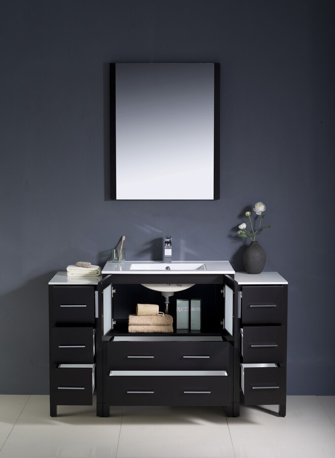 Fresca Torino 54inch Espresso Modern Bathroom Vanity with 2 Side