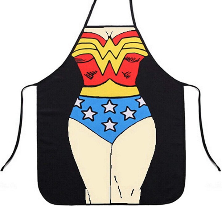 KE Mens Superman Hulk Batman Character Apron Birthday Kitchen Cooking