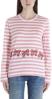 COMME DES GARÇONS GIRL Minnie Bows Striped T-Shirt