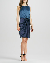 Thumbnail for your product : Halston Sleeveless Colorblock Draped Dress