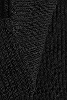 Thumbnail for your product : Valentino Cropped Ribbed Wool Tank - Black