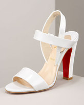 Thumbnail for your product : Christian Louboutin Patent Ankle-Wrap Sandal