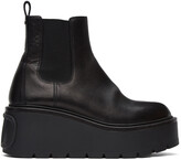 Thumbnail for your product : Valentino Garavani Leather VLogo Uniqueform Platform Boots
