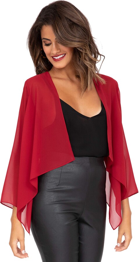 wine bolero jacket
