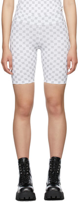 Misbhv White Monogram Biker Shorts