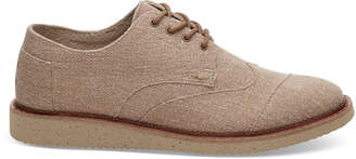 Desert Taupe Coated Twill Men's Brogues