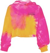 Thumbnail for your product : Misbhv Tie-Dye Cropped Hooded Sweatshirt