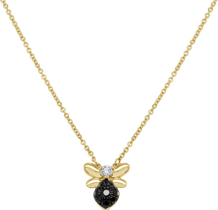 Sabrina Designs 14K 0.09 Ct. Tw. Diamond Bumble Bee Pendant Necklace