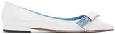 Prada - Ballerines blanches Logo Bow 