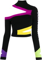 Thumbnail for your product : Just Cavalli Cropped Roll Neck Knitted Top