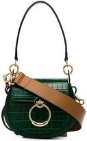 Thumbnail for your product : Chloé green Tess small crocodile-embossed leather shoulder bag