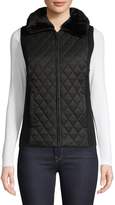 Thumbnail for your product : Jones New York Faux Fur Trim Quilted Vest