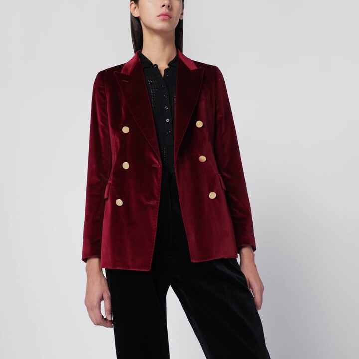Zara Burgundy Velvet Blazer Burgundy Velvet Blazer Zara Maroon