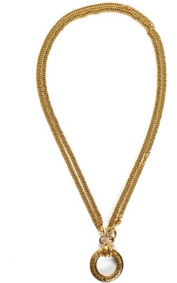 Chanel Gold-Tone Loupe Magnifying Glass Pendant Necklace (Authentic Pre-Owned)