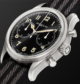 Thumbnail for your product : Montblanc 1858 Automatic Chronograph 42mm Stainless Steel And Nato Webbing Watch, Ref. No. 117835 - Black