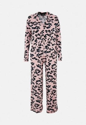 Missguided Plus Size Pink Leopard Shirt And Bottoms Pyjama Set - ShopStyle  Pajamas