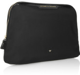 Thumbnail for your product : Anya Hindmarch Lotions And Potions Patent Leather-trimmed Cosmetics Case - Black