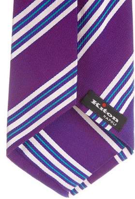Kiton Silk Metallic Striped Tie