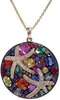 Thumbnail for your product : Effy Watercolors by Multicolor Sapphire (5-3/8 ct. t.w.) and Diamond (1/4 ct. t.w.) Starfish 18" Pendant Necklace in 14k Gold, Created for Macy's