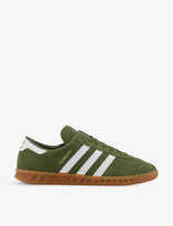 adidas green suede trainers