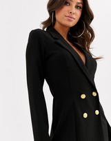 Thumbnail for your product : ASOS DESIGN DESIGN glam double breasted jersey blazer
