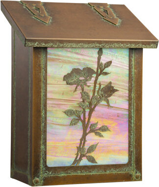 America's Finest Lighting Company Traditional Wall Mounted Mailbox With Rose Flower-AF-6031-GI