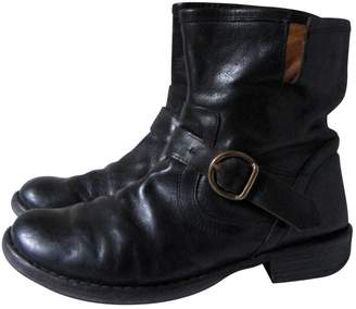 Fiorentini+Baker Black Leather Ankle boots