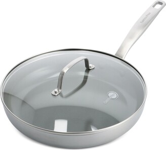 Green Pan Chatham Stainless Ceramic Nonstick 11" Frypan & Lid