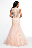 Thumbnail for your product : Brit Cameron - 16353 Beaded Sleeveless Mermaid Dress