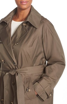 London Fog Plus Size Women's Double Breasted Trench Coat