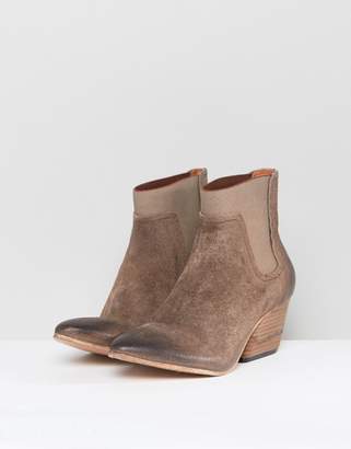 Hudson Hudson London Malia Taupe Suede Ankle Boots