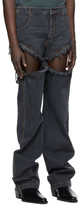 Thumbnail for your product : Telfar Black Thigh Hole Jeans