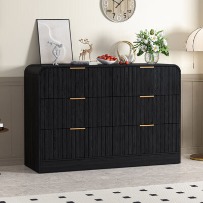 Mercer41 Fluted Rounded Corner 6-drawer Dresser Organizer