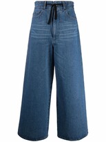 Thumbnail for your product : AMI Paris Belted Wide-Leg Jeans