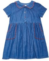 Thumbnail for your product : Margherita Girl's Embroidered Chambray Dress