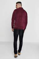 Thumbnail for your product : boohoo NEW Mens Velour Harrington Jacket in Polyester