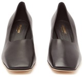 Thumbnail for your product : Burberry Margrette Square-toe Leather Pumps - Black