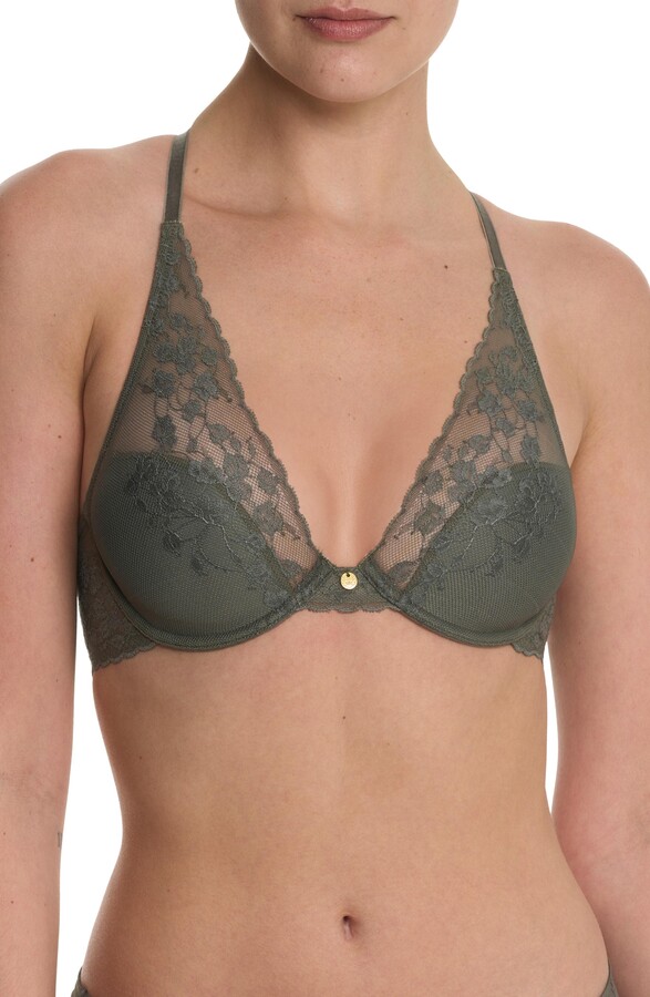 Natori Cherry Blossom Lace Plunge T-Shirt Bra
