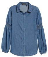 Thumbnail for your product : The Fifth Label Sentiment Balloon Sleeve Denim Shirt